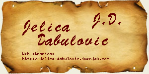 Jelica Dabulović vizit kartica